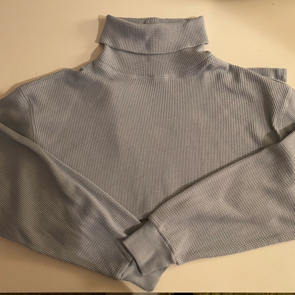 TNA waffle knit turtle neck lounge long sleeve - Picture 1 of 2